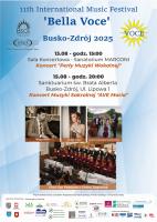 
Busko-Zdrój ponownie stanie się miejscem wyjątkowych muzycznych spotkań. W dniach 13 i 15 sierpnia 2025 roku w ramach 11. Międzynarodowego Festiwalu Muzycznego 'Bella Voce' odbędą się dwa koncerty gromadzące uznanych wykonawców i miłośników sztuki wokalnej.
