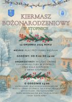 W niedzielę, 14 grudnia 2025 roku na placu przy Parku Miejskim w Stopnicy odbędzie się Kiermasz Bożonarodzeniowy, organizowany przez Miejsko-Gminne Centrum Kultury w Stopnicy oraz Koła Gospodyń z gminy Stopnica. Wydarzenie zaplanowano w godzinach od 8:00 do 14:00.