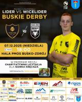 
W niedzielę, 7 grudnia 2025 roku o godzinie 18:00 w Hali PMOS w Busku-Zdroju zapraszamy na Derby Buska-Zdroju.&nbsp; W ramach 7 kolejki, 2. Ligi odbędzie się mecz&nbsp; Futsal Team vs BSF.

