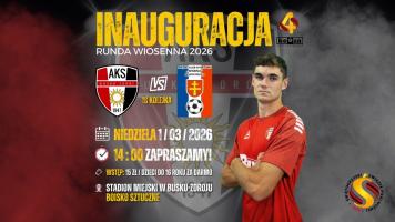 Inauguracja rundy wiosennej sezonu 2025/2026 w Keeza 4 Lidze. AKS 1947 Busko-Zdrój rozegra pierwszy ligowy mecz w niedzielę, 1 marca. W ramach 18. kolejki na Stadionie Miejskim w Busku-Zdroju rywalem buskiego zespołu będzie Wierna Małogoszcz.
