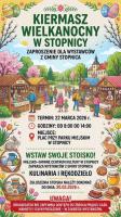 W Stopnicy trwają przygotowania do Kiermaszu Wielkanocnego, który odbędzie się 22 marca 2026 roku. Wydarzenie zaplanowano w godzinach od 8:00 do 14:00 na placu przy Parku Miejskim w Stopnicy.