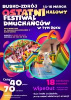 Dmuchane zjeżdżalnie, ogromny tor przeszkód i kolorowe place zabaw - już w najbliższy weekend hala sportowa w Busku-Zdroju zamieni się w prawdziwe centrum dziecięcej rozrywki. Przed najmłodszymi wyjątkowa okazja do aktywnej zabawy - Ostatni Halowy Festiwal Dmuchańców.