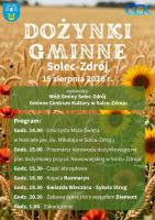 Solec-Zdrój ponownie stanie się miejscem wspólnego świętowania zakończenia żniw. Już 15 sierpnia mieszkańcy, goście i kuracjusze spotkają się podczas Dożynek Gminnych 2026. Organizatorzy przygotowali tradycyjne obrzędy, koncerty oraz zabawę taneczną.