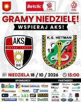 Przed piłkarzami AKS 1947 Busko-Zdrój kolejne ligowe wyzwanie. W niedzielę, 18 października 2026 roku, buszczanie zmierzą się przed własną publicznością z Hetmanem Zamość. Początek spotkania zaplanowano na godzinę 15:00. Niedzielny pojedynek zapowiada się interesująco, ponieważ obie drużyny dzielą zaledwie trzy punkty.