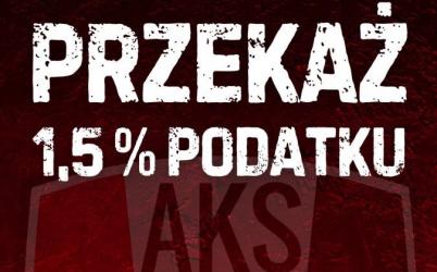 Szanowni Państwo, przypominamy, że w okresie rozliczania się z Urzędem Skarbowym z dochodów osiągniętych w 2024 roku macie możliwość przekazania aż 1,5 % podatku na organizację pozarządowe. Przekazując podatek na Stowarzyszenie AKS 1947 Busko-Zdrój wspomożecie naszą działalność sportową związaną między innymi ze szkoleniem dzieci i młodzieży.