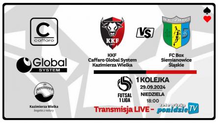 Już w ten weekend rozpoczynają się rozgrywki I Polskiej Ligi Futsalu, a nasz region będą reprezentować dwie drużyny z powiatu kazimierskiego: KKF Caffaro Global System Kazimierza Wielka oraz SSF Ewenta Wisła Opatowiec. Pierwszy mecz odbędzie się w niedzielę, 29 września, o godzinie 18:00, kiedy to Caffaro zmierzy się z FC Box Siemanowice Śląskie na hali w Kazimierzy Wielkiej.