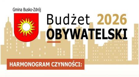 Mieszkańcy Miasta i Gminy Busko-Zdrój mogą już składać swoje propozycje do Budżetu Obywatelskiego na rok 2026. Na realizację wybranych w głosowaniu projektów przeznaczono łącznie 300 tysięcy złotych. Nabór potrwa do 1 września 2025 roku.