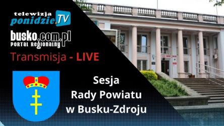 XXI Sesja Rady Powiatu w Busku-Zdroju, odbędzie się w dniu 29 czerwca 2026 roku (poniedziałek) o godz. 9:00 w sali konferencyjnej Starostwa Powiatowego w Busku-Zdroju, al. Mickiewicza 15. Zapraszamy do oglądania transmisji LIVE.