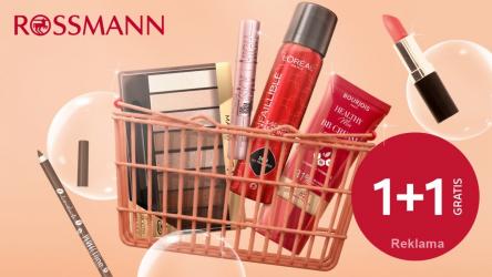 Wystartowała gorąca promocja, na którą wszyscy czekali! Przez trzy dni w drogeriach Rossmann i na Rossmann.pl czeka na ciebie wyjątkowo atrakcyjna oferta 1+1 gratis na kosmetyki do makijażu i lakiery do paznokci.