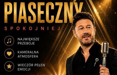 Andrzej Piaseczny zaśpiewa w Kielcach. Jeden z najpopularniejszych polskich wokalistów wystąpi 25 października 2026 roku w Filharmonii Świętokrzyskiej. Podczas koncertu Spokojniej, publiczność usłyszy największe przeboje artysty w nowych aranżacjach.
