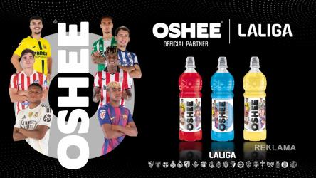 OSHEE, lider w segmencie napojów funkcjonalnych, rozszerza długofalową współpracę z LALIGA - jedną z najbardziej prestiżowych lig piłkarskich na świecie. Od 1 stycznia 2026 roku marka zostaje oficjalnym partnerem rozgrywek LALIGA na 43 rynkach europejskich.