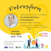 W czwartek, 13 listopada 2025 roku, o godzinie 17:30 w
Miejsko-Gminnej Bibliotece Publicznej w Busku-Zdroju odbędzie się
spotkanie w ramach cyklu "Dobrosfera".