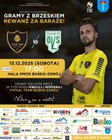 W sobotę, 13 grudnia 2025 roku, o godzinie 17.00 w hali PMOS w Busku-Zdroju Futsal Team Busko-Zdrój rozegra ostatnie domowe spotkanie w mijającym roku. Rywalem zespołu będzie Okocimski KS Brzesko, dobrze znany kibicom z barażowego dwumeczu. Zapowiada się ciekawe starcie.