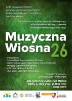 W piątek, 22 maja, w Sali Koncertowej Sanatorium Marconi w Busku-Zdroju odbędzie się koncert 'Muzyczna Wiosna'. Na scenie zaprezentują się uczniowie i nauczyciele dwóch szkół muzycznych - Szkoły Muzycznej im. Michała Kleofasa Ogińskiego z Miechowa oraz Szkoły Muzycznej im. Krzysztofa Pendereckiego z Buska-Zdroju. Wstęp wolny.