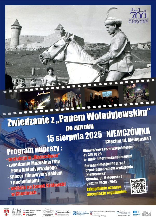 
15 sierpnia zapraszamy do Chęcin na zwiedzanie z Panem Wołodyjowskim.



