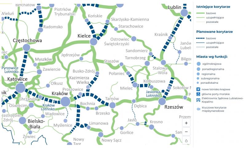 Prze�om dla komunikacji w regionie? Busko-Zdr�j w planie rozwoju kolei. Foto: 43006_mapa_zintegrowanej_kolei_2.jpg 