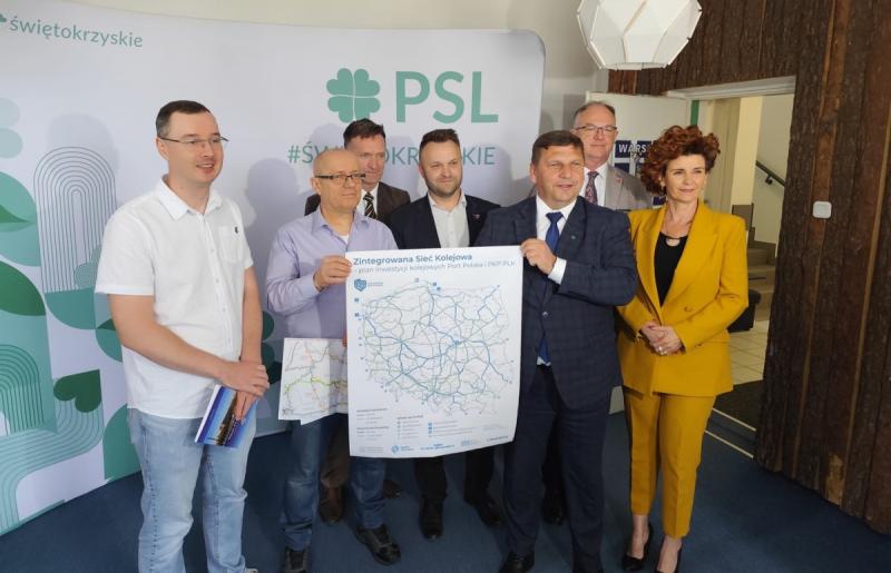 Konferencja w sprawie nowej sieci kolejowej. W planach po��czenie Buska-Zdroju z Krakowem. Foto: 43009_ZSk_konferencja.jpg 