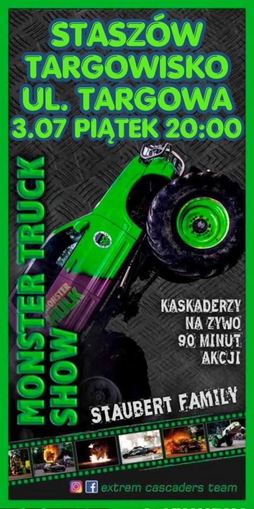 Monster Truck Show w Staszowie. Ju� 3 lipca widowiskowe akrobacje, kaskaderzy i 90 minut motoryzacyjnych emocji. Foto: 43093_monster_truck_staszow.jpg 