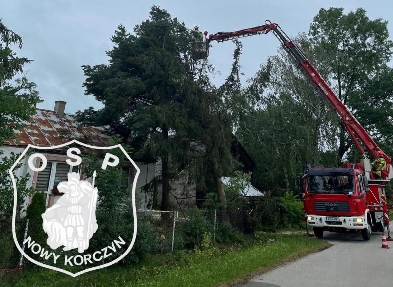 Burze nad powiatem buskim. Strażacy interweniowali 36 razy. Foto: 43120_usuwanie_skutkow_burzy-osp-nowy_korczyn.jpg 