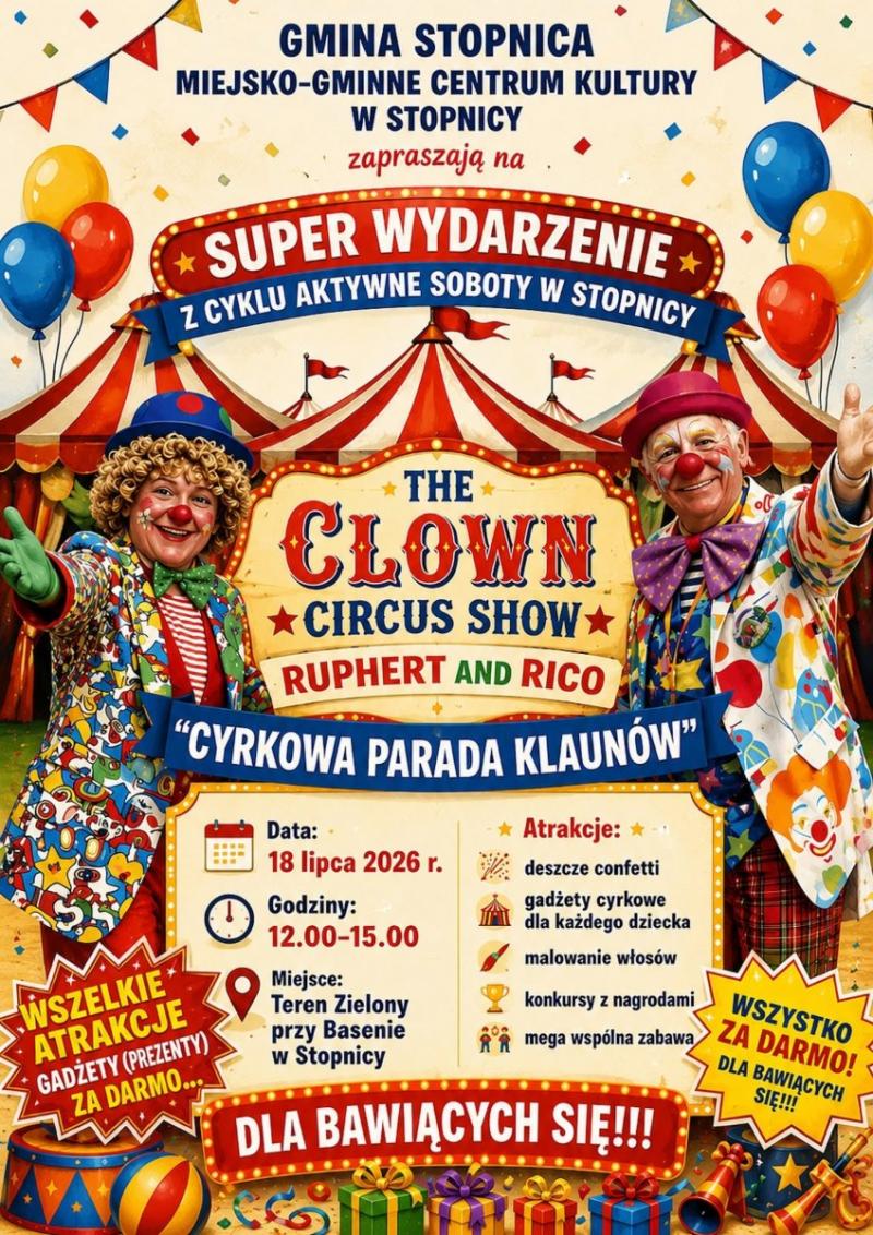 Aktywne Soboty w Stopnicy: Cyrkowa Parada Klaun�w. Foto: 43196_stopnica.jpg 