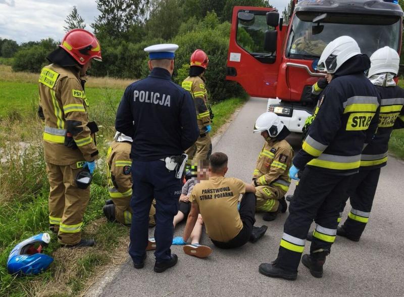 Upadek 12-latka na hulajnodze elektrycznej pod Buskiem. Policja przypomina o przepisach. Foto: 43227_wypadek_na_hulajnodzie_1.jpg 