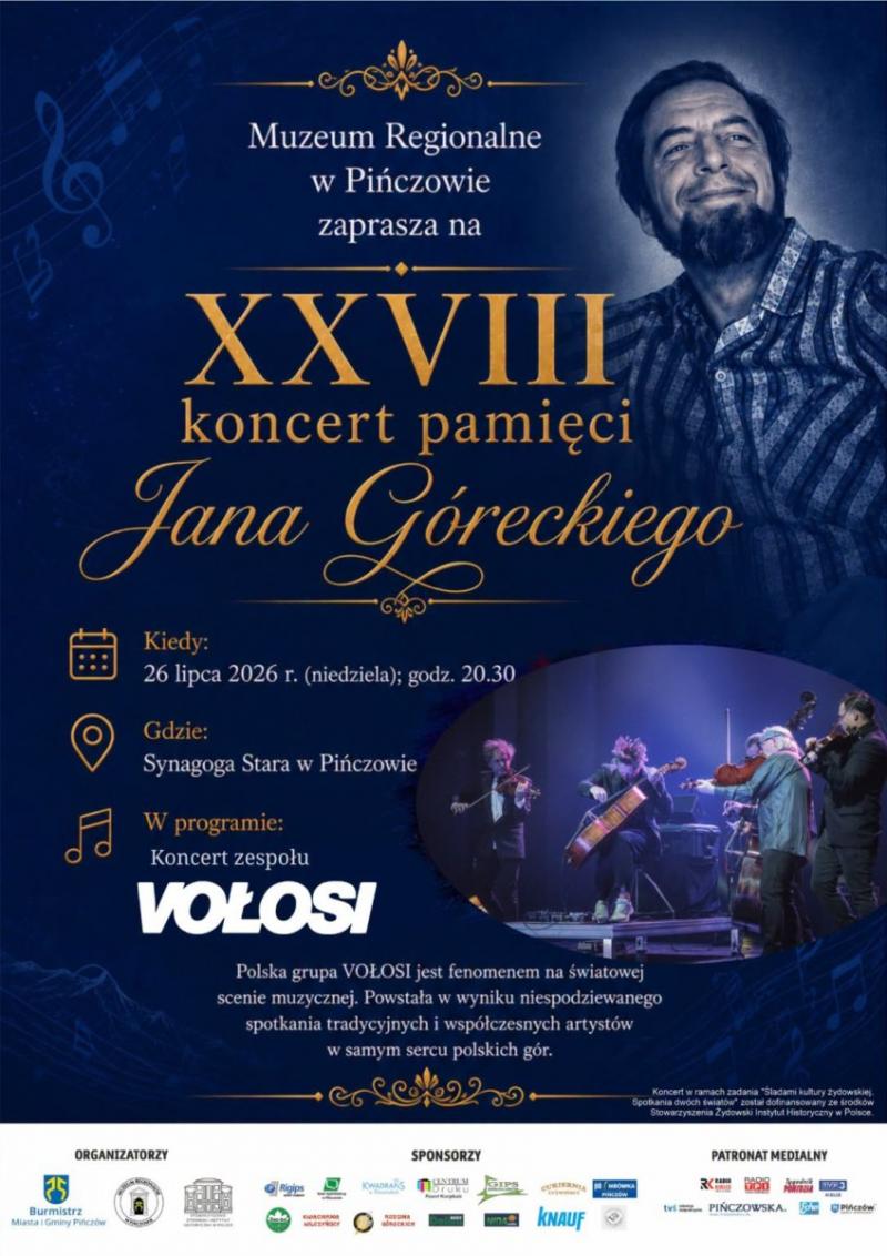 VOŁOSI zagrają w Pińczowie. Wyjątkowy Koncert Pamięci Jana Góreckiego (foto 1) VOŁOSI zagrają w Pińczowie. Wyjątkowy Koncert Pamięci Jana Góreckiego. Foto: 43233_koncert_pamieci_goreckiego.jpg