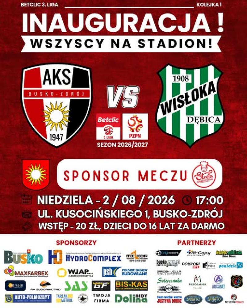 Historyczny powrót AKS 1947 Busko-Zdrój do 3. ligi. W niedzielę inauguracja sezonu na własnym stadionie. Foto: 43276_inauguracja_3ligi_mecz_aks_wisloka.jpg 