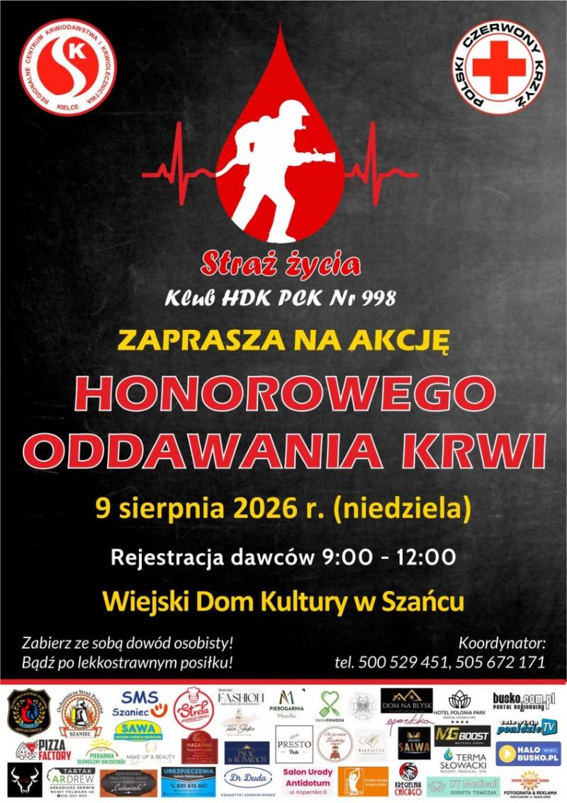 Honorowe oddawanie krwi w Sza�cu. W niedziel� ka�dy mo�e pom�c uratowa� �ycie. Foto: 43332_straz_zycia_akcja_krwiodawstwa_szaniec.jpg 