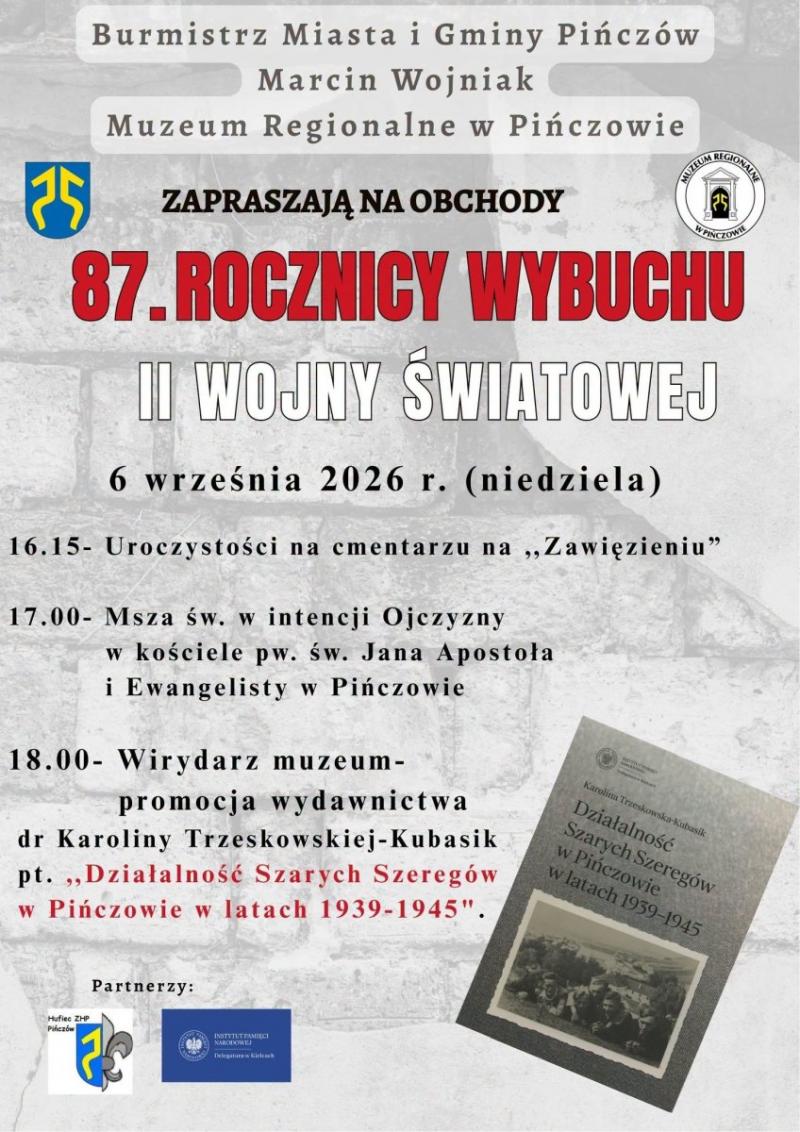 87. rocznica wybuchu II wojny �wiatowej w Pi�czowie. Uroczysto�ci i promocja ksi��ki o Szarych Szeregach. Foto: 43370_rocznica_wybuchu_wijny_obchody_pinczow.jpg 