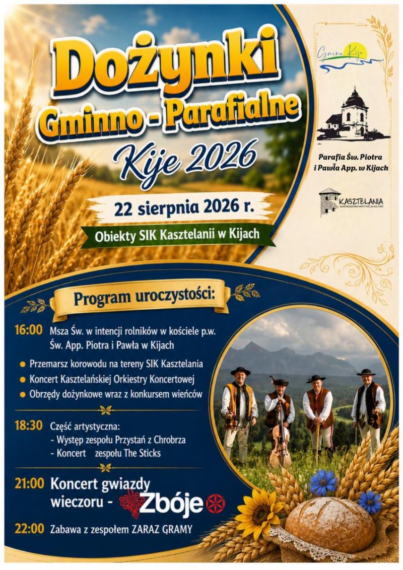 Do�ynki Gminno-Parafialne w Kijach 2026. Zb�je gwiazd� wieczoru. Foto: 43371_dozynki_gminne_kije_2026.jpg 