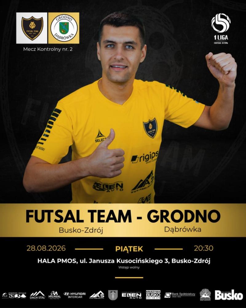 Futsal Team Busko-Zdr�j zagra z Grodnem D�br�wka. W pi�tek mecz kontrolny w hali PMOS. Foto: 43416_futsal_team_mecz_kontrolny.jpg 