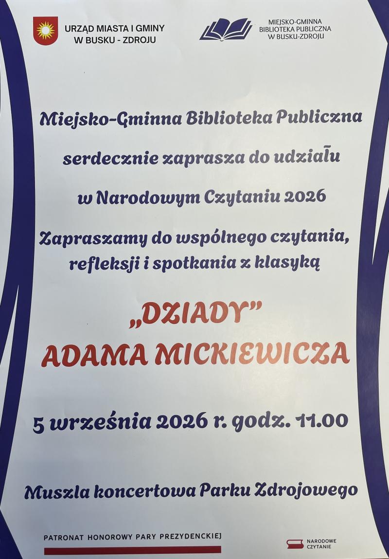 Razem dla kultury i edukacji. Foto: 43427_narodowe_cytanie_busko.jpeg 