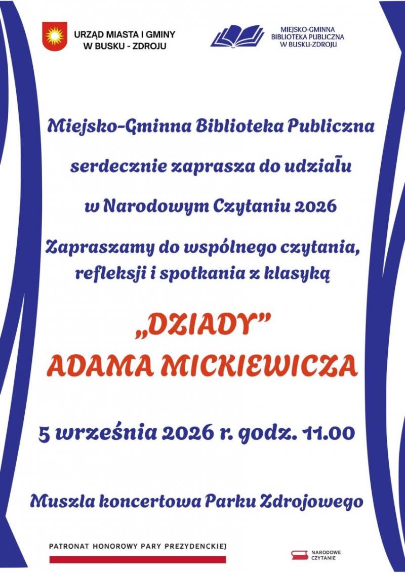 Narodowe Czytanie 2026 w Busku-Zdroju. Foto: 43458_narodowe_czytanie_2026.jpg 