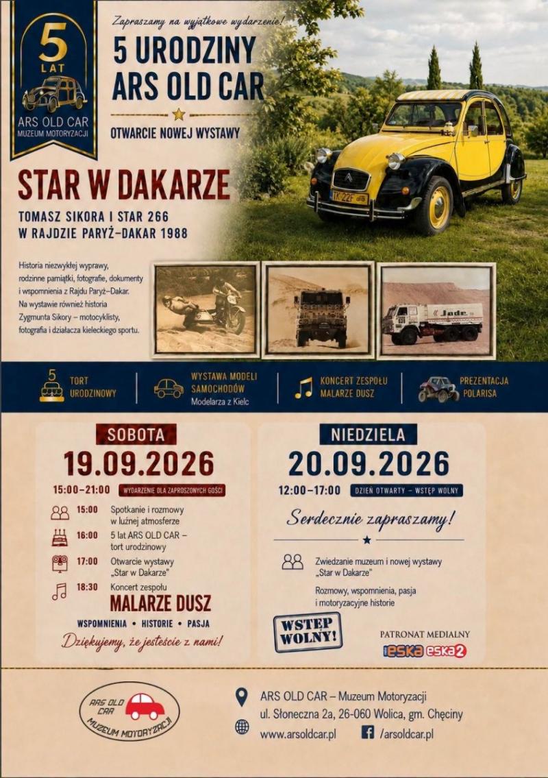 5. urodziny Ars Old Car. 'Star w Dakarze', motoryzacyjne historie i dzie� otwarty muzeum. Foto: 43546_star_dakar_sikora_wolica.jpg 