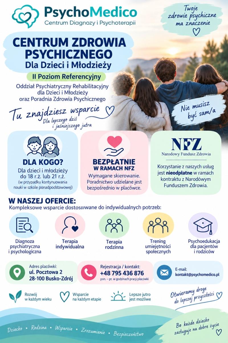 Pomoc psychologiczna i psychiatryczna dla dzieci w Busku-Zdroju. Centrum dzia�a w ramach NFZ. Foto: 43551_bezplatny_psycholog_busko.jpg 