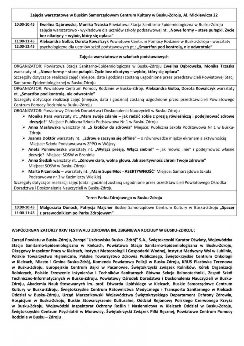 XXIV Festiwal Zdrowia im. Zbigniewa Kociuby w Busku-Zdroju . Foto: 43570_festiwal_zdrowia_kociuby_1.jpg 