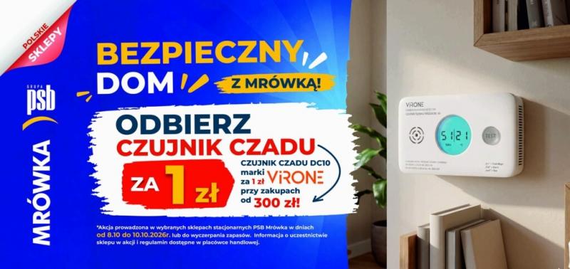 PSB Mr�wka rusza z akcj� 'Bezpieczny dom z Mr�wk�'. Czujnik czadu za 1 z� dla klient�w. Foto: 43656_bezpieczny_dom_z_mrowka.jpg 