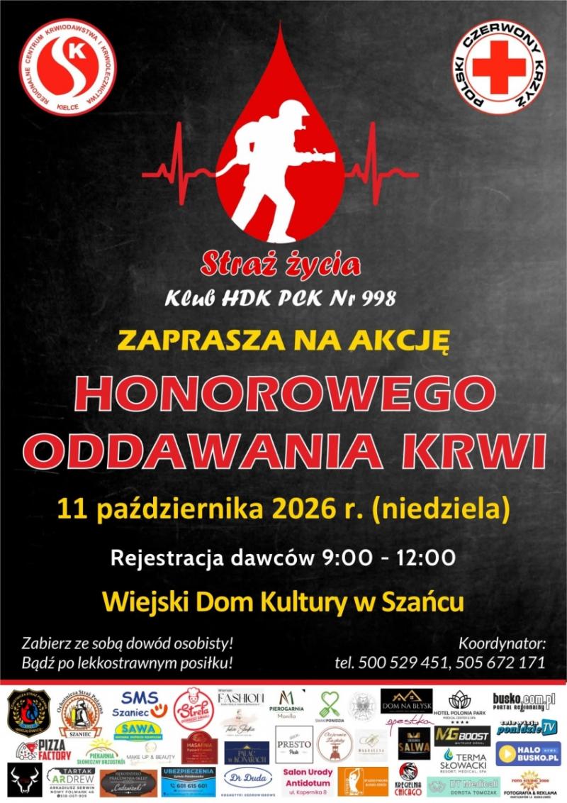 Oddaj krew i pom� ratowa� �ycie. Akcja krwiodawstwa w Sza�cu. Foto: 43660_akcja_hdk_szaniec_pazdziernik_2026.jpg 