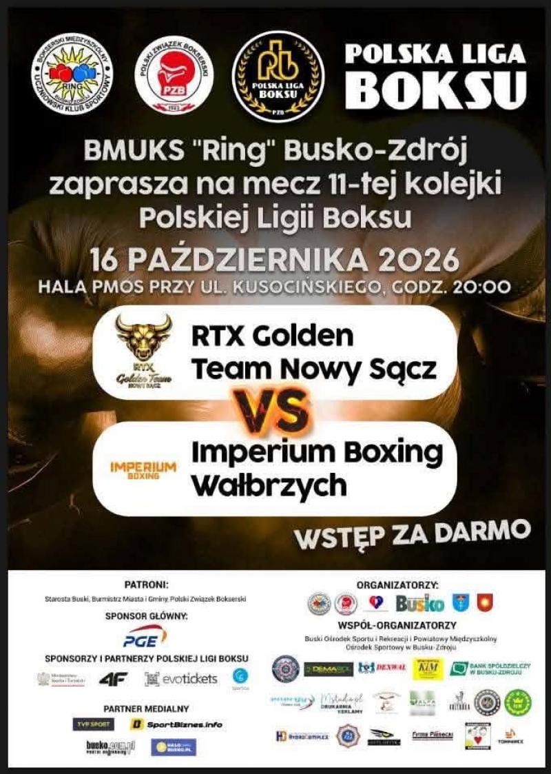 Polska Liga Boksu w Busku-Zdroju. RTX Golden Team Nowy S�cz zmierzy si� z Imperium Boxing Wa�brzych. Foto: 43663_polska_liga_boksu.jpg 