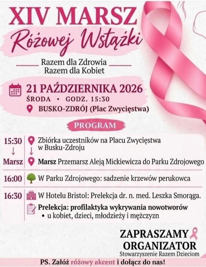 XIV Marsz R�owej Wst��ki w Busku-Zdroju. Wsp�lnie dla zdrowia i profilaktyki nowotworowej. Foto: 43715_marsz_rozowej_wstazki_busko.jpg 