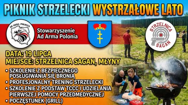Piknik Strzelecki 'Wystrzałowe Lato' w Młynach. Bezpłatne szkolenie, trening strzelecki i grill (foto 1) Piknik Strzelecki 'Wystrzałowe Lato' w Młynach. Bezpłatne szkolenie, trening strzelecki i grill. Foto: 43164_piknik_strzelecki.jpg
